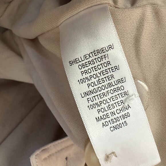 Adrianna Papell Shoulder Tab Double Breasted Blazer / Crop Trench - Small, Tan - Picture 4 of 6